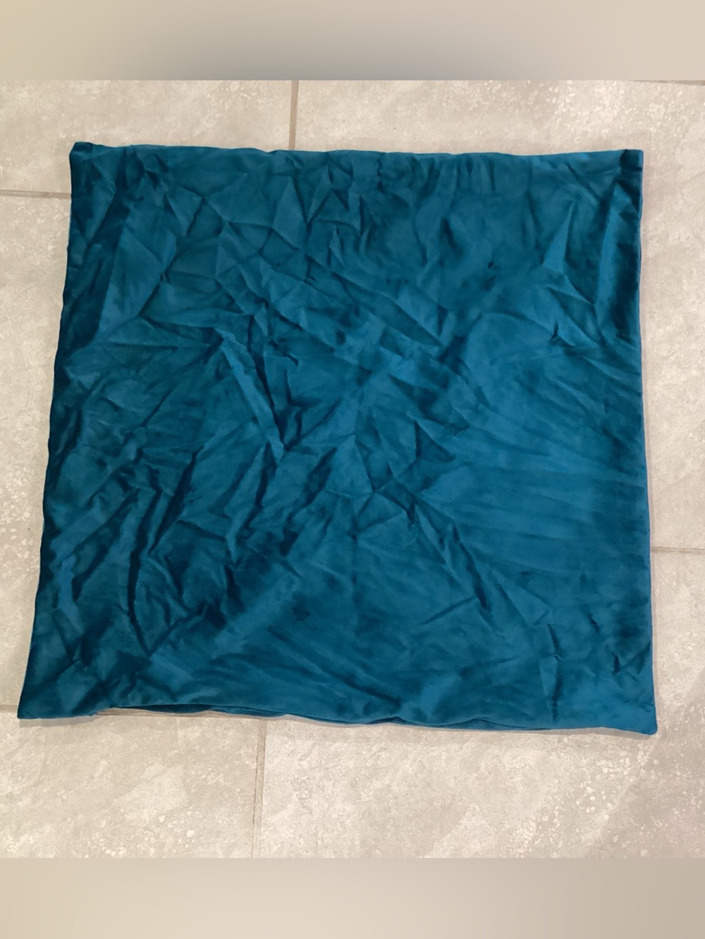 Teal Velvet Square Pillow Cover
